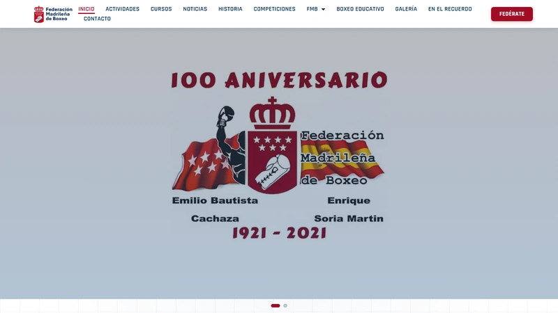 Página web de la Federación Madrileña de Boxeo